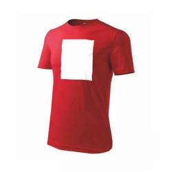 PATCHIRT T­-shirt pour la sublimation en coton - rectangle vertical - rouge
