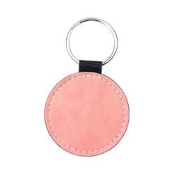 Porte-clés en cuir pour sublimation - cercle rose