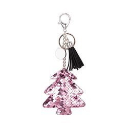 Porte-clés pour sublimation clés - sapin de Noël rose