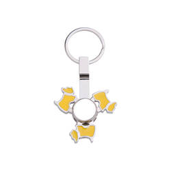 Porte-clés spinner pour sublimation - Dog - jaune