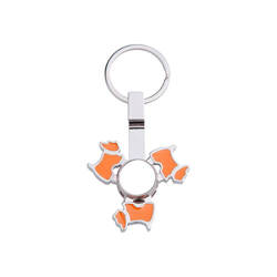 Porte-clés spinner pour sublimation - Dog - orange