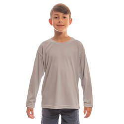 T-shirt Solar Manches Longues Adolescent pour sublimation - Athletic Grey