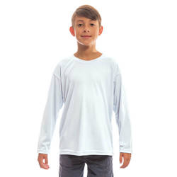 T-shirt Solar Manches Longues Adolescent pour sublimation - blanc