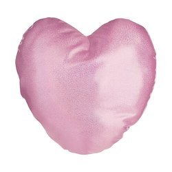 Taie d'oreiller pailletée 40 x 40 cm pour sublimation - coeur rose