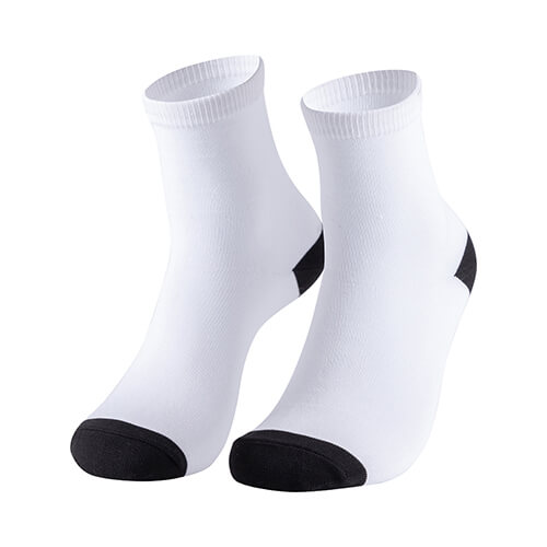 Chaussettes 35 cm avec orteils et talon noirs pour sublimation