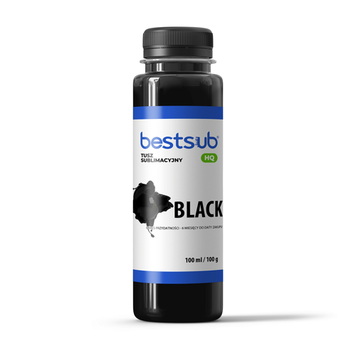 Encre de sublimation BestSub HQ - Black 100 ml Sublimation Transfert Thermique