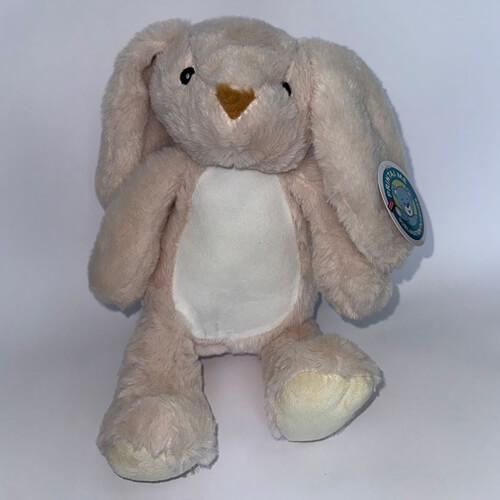 Lapin 25 cm pour impression par sublimation - beige clair