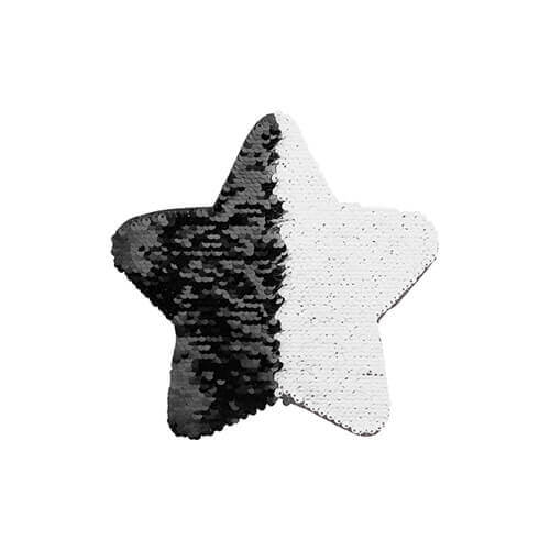 Les paillettes bicolores pour la sublimation et l'application sur les textiles - étoile noir