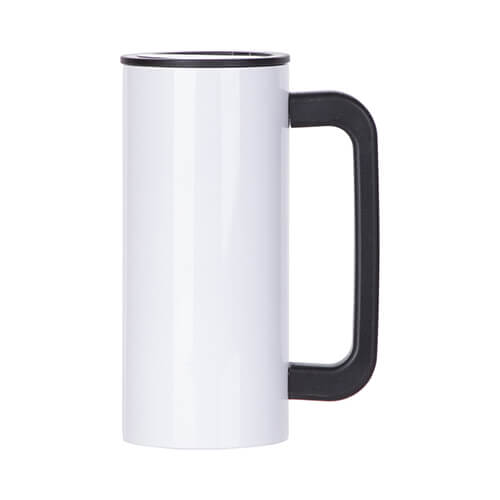 Mug 360 ml avec anse à sublimation en plastique - blanc
