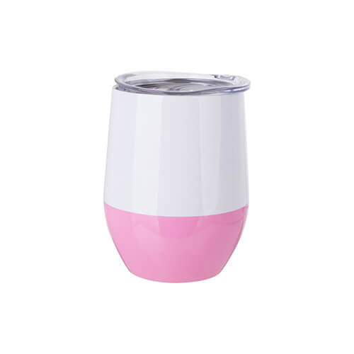 Mug à vin chaud 360 ml sublimable - blanc-rose