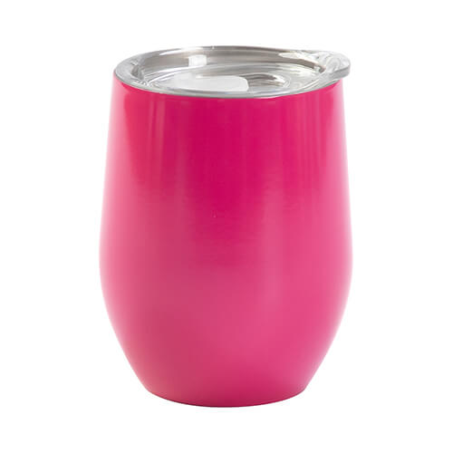Mug à vin chaud 360 ml sublimable - rose avec trou d'abreuvement verrouillable