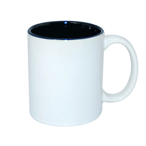 Mug blanc A+ 330 ml avec intérieur noir Sublimation Transfert Thermique