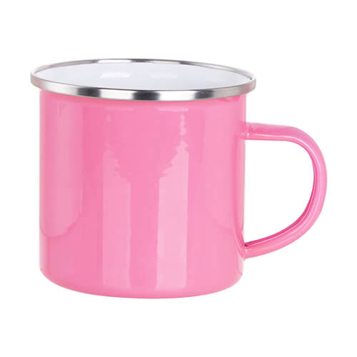 Mug en métal pour sublimation 360 ml - rose foncé