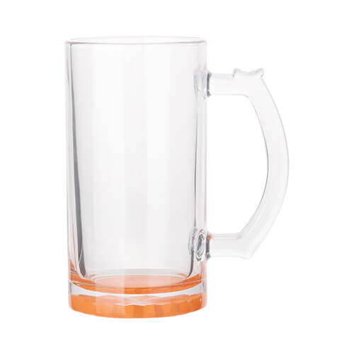 Mug en verre pour sublimation, fond Orange 470 ml