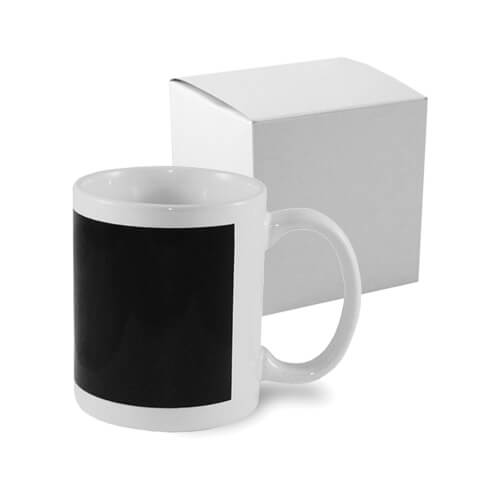 Mug patch magique noir avec boîte Sublimation Transfert Thermique