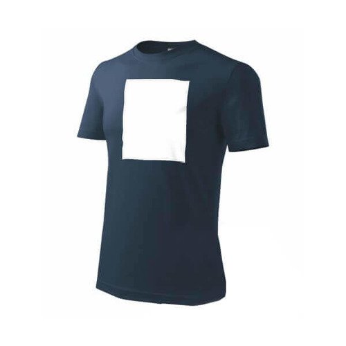PATCHIRT T­-shirt pour la sublimation en coton - rectangle vertical - bleu marine