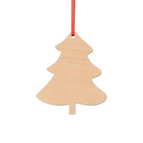 Pendentif sapin de Noël en bois pour sublimation - jeune arbre