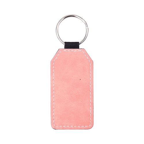 Porte-clés en cuir pour sublimation - fût rose