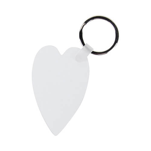 Porte-clés en plastique pour sublimation - cœur