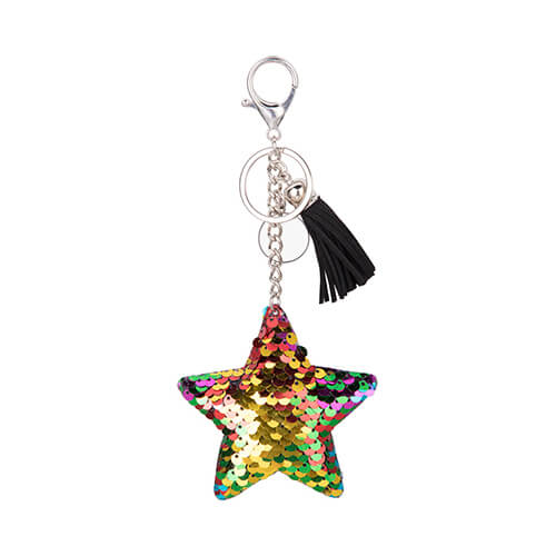 Porte-clés pour sublimation clés - étoile multicolore