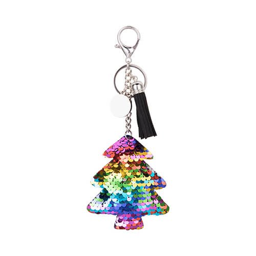 Porte-clés pour sublimation clés - sapin de Noël multicolore