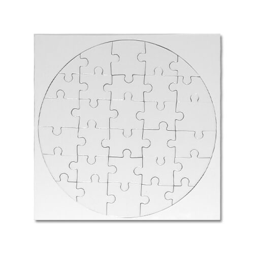 Puzzle en carton disque 21 x 21 cm 30 pièces Sublimation Transfert Thermique