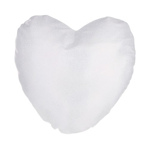 Taie d'oreiller pailletée 40 x 40 cm pour sublimation - coeur blanc