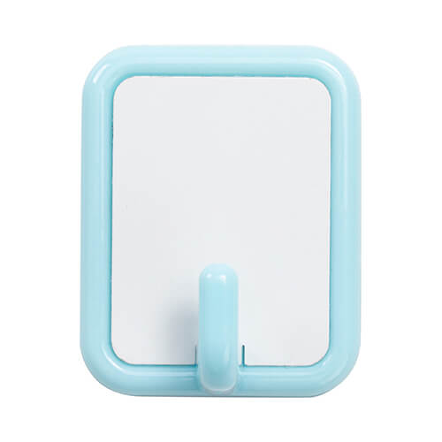 Un petit cintre en plastique pour sublimation - un rectangle bleu
