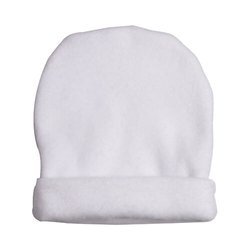 Βρεφικό καπέλο από fleece για εξάχνωση - λευκό
