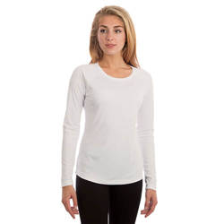 Γυναικείο ηλιακό μακρυμάνικο μπλουζάκι για εξάχνωση - λευκό