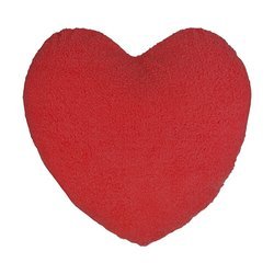Μαξιλαροθήκη με βελούδινη καρδιά για εξάχνωση - κόκκινο και λευκό