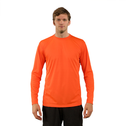 Ηλιακό μακρυμάνικο μπλουζάκι για εξάχνωση - Πορτοκαλί ασφαλείας