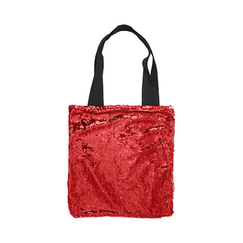 Τσάντα με δίχρωμες πούλιες 35 x 38 cm για εξάχνωση - κόκκινο