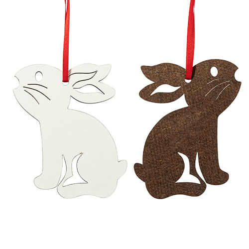 Pendentif MDF unilatéral pour sublimation - lièvre