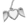 Heart Angel Wings halsband för sublimering - silver
