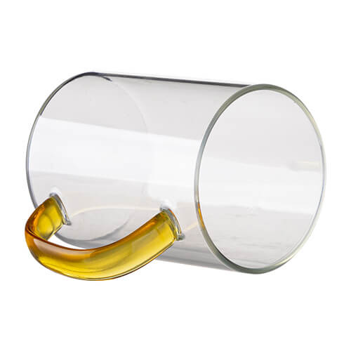 Steklo 450 ml z rumenim robom za sublimacijo