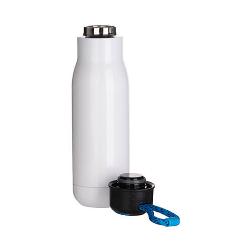 Water bottle - 500 ml beverage bottle with a handle - a sublimation line - white