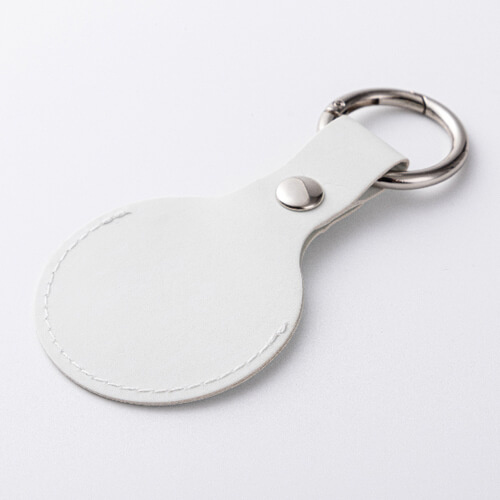 Brelok skórzany / etui na AirTag do sublimacji - biały