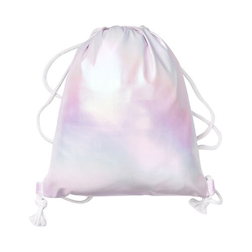 Sac à dos 33 x 42 cm pour sublimation - effet holo - mauve