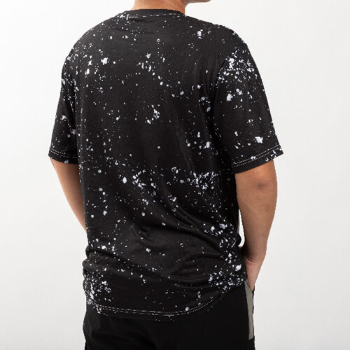 T-Shirt Cotton-Like Bleached Starry Black voor sublimatie