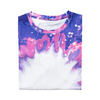 T-Shirt Cotton-Like Bleached Bloom Blue for sublimation