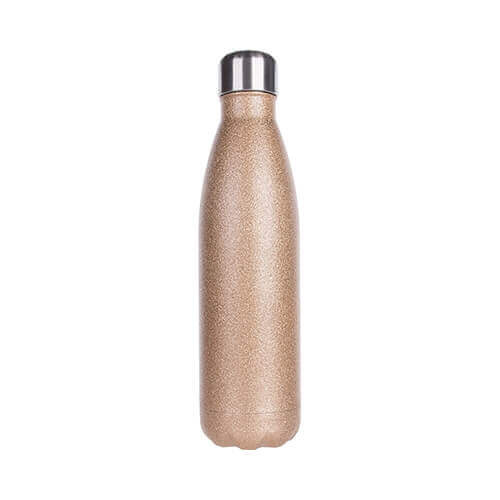 Water bottle - bottle 500 ml for sublimation printing – gold glitter