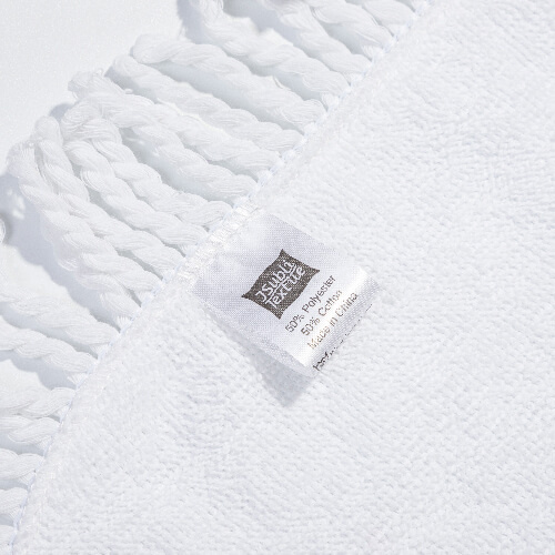 Törölköző 152 x 76 cm, bojtos, szublimációhoz - fehér