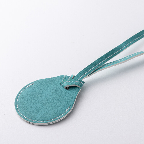 Charm de cuero con correa para equipaje / bolsa AirTag para sublimación - Verde