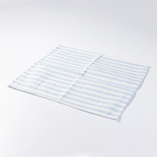 Saltea de masă din in 45 x 40 cm crem cu dungi albastre pentru sublimare