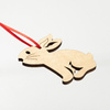 Wooden Christmas tree pendant for sublimation - hare
