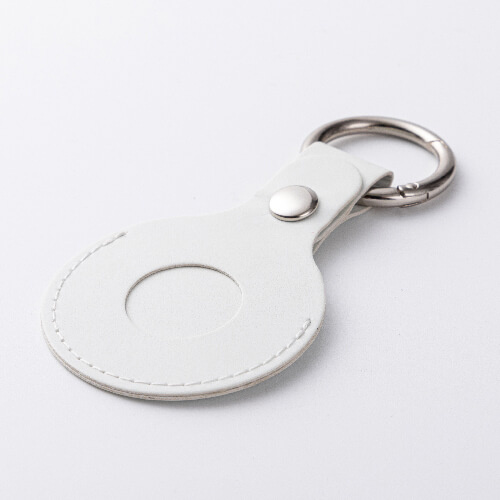 Brelok skórzany / etui na AirTag do sublimacji - biały