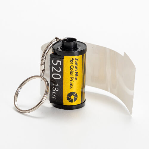 Llavero cassette con película fotográfica para sublimación - plata