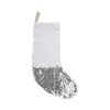 Bas de Noël à paillettes pour sublimation - blanc