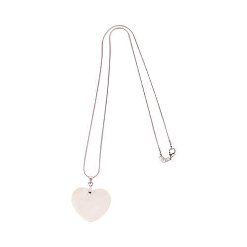 Schelp hanger aan een ketting voor sublimatie - hart